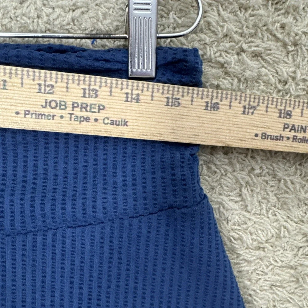 Toad & Co Chaka Skirt Blue Ribbed Knit A-Line Pull On Size L Travel Boho Casual - Picture 6 of 10